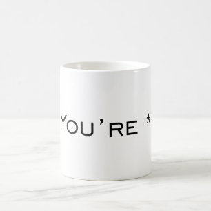 Taza De Café Usted es - corrección de la gramática