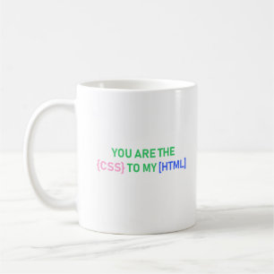Taza De Café Usted Es El CSS A Mi HTML, Funny Geeky Developer