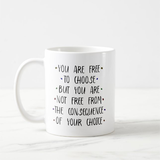 Taza De Café Usted es libre de elegir Open Minded Brain (Izquierda)