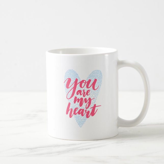 Taza De Café Usted es mi corazón (Derecha)