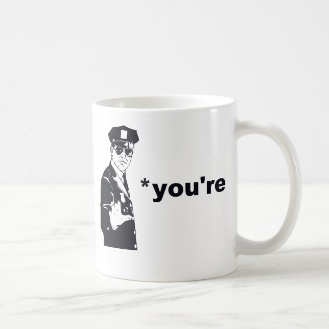 Taza De Café Usted es su policía de la gramática (Derecha)