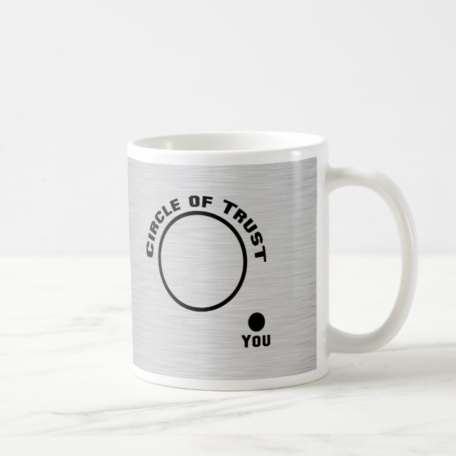 Taza De Café Usted fuera del círculo de la confianza (Derecha)