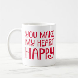 Taza De Café Usted hace mi corazón feliz