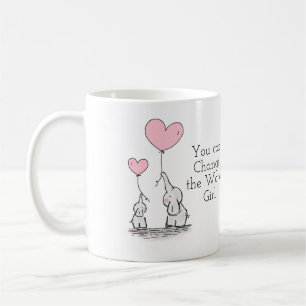 Taza De Café Usted puede cambiar al chica del mundo