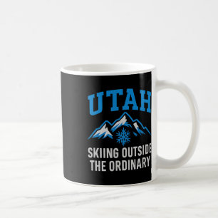 Taza De Café Utah Esquí Fuera del Gráfico Colegial Ordinario