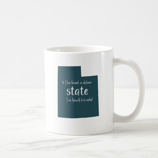 Taza De Café Utah Mug Verse cualquier estado que sea (Derecha)