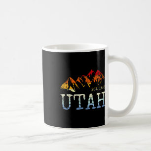 Taza De Café Utah Retro Sunset Vintage Mountain Home Est 1896 C