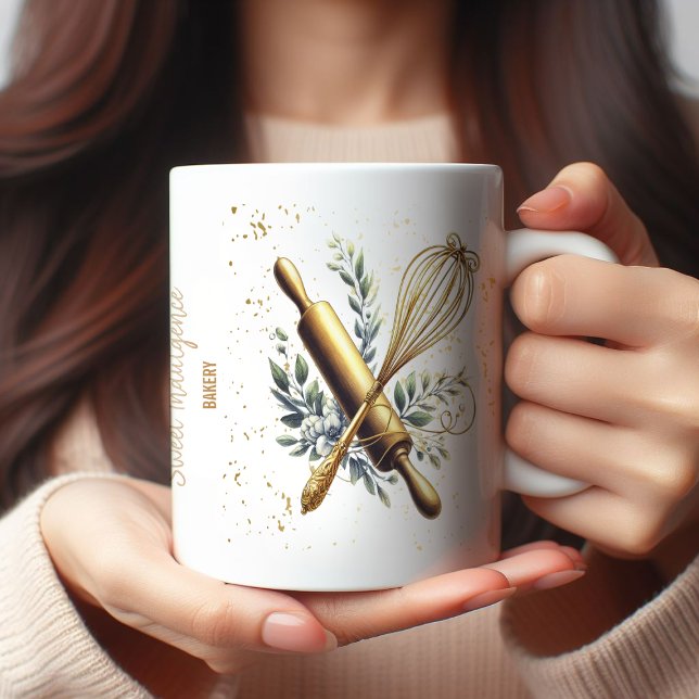 Taza De Café Utensilios para hacer panadería de oro (Subido por el creador)
