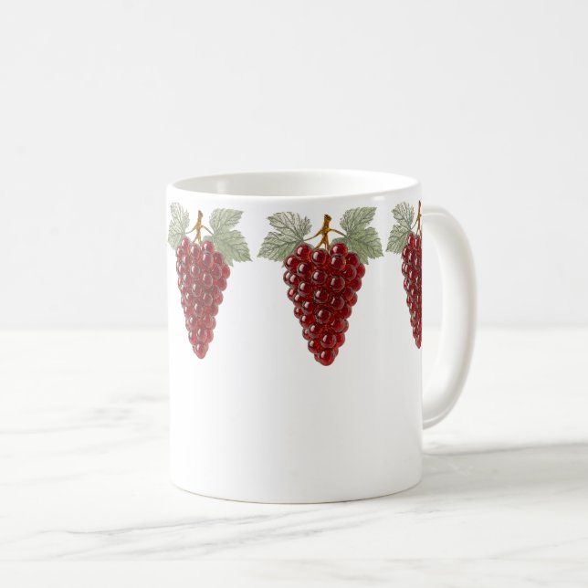 Taza De Café Uva de Cristal Rojo (Anverso derecho)