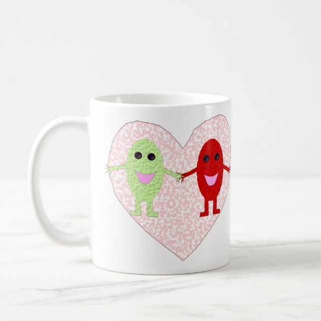 Taza De Café Uvas En El Amor Mug (Izquierda)