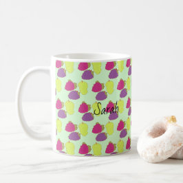 Taza De Café Uvas Rojas, Verdes Y Púrpura