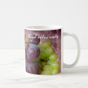 Taza De Café Uvas Rojas Y Verdes