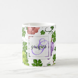 Taza De Café Uvas y vid apacibles