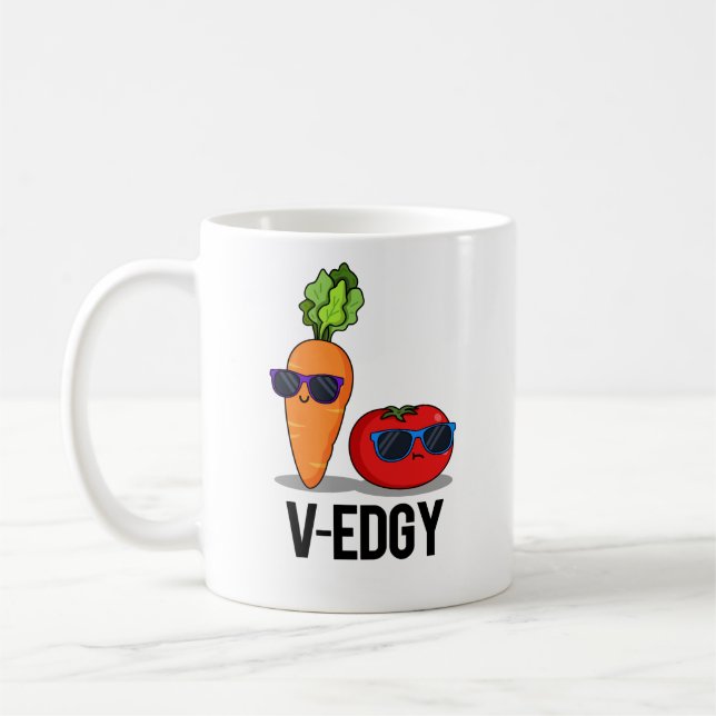 Taza De Café V-Edgy Funny Veggie Pun (Izquierda)