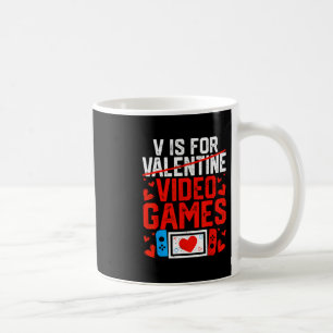 Taza De Café V Es Para Regalos De Videojuegos Divertido Día De 
