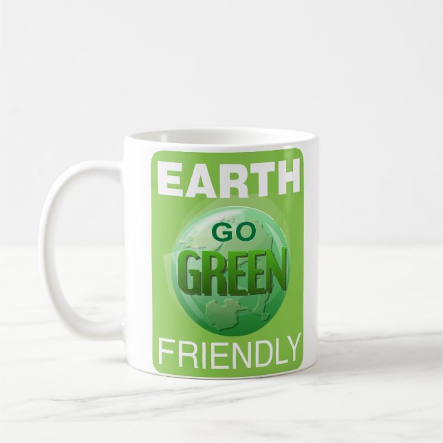 Taza De Café Va el verde sea tierra amistosa (Izquierda)