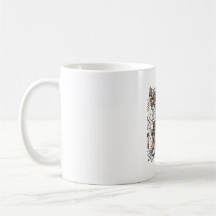 Taza De Café Vaca altlandesa patriótica roja blanca y de lujo