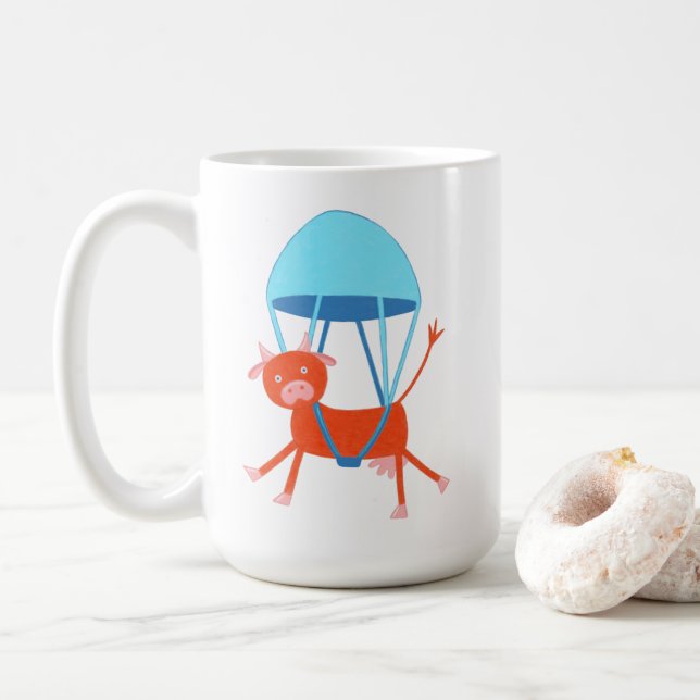 Taza De Café Vaca aventurera (Con donut)