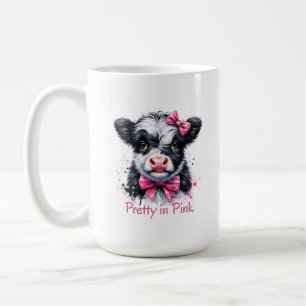 Taza De Café Vaca Bonita de Rosa