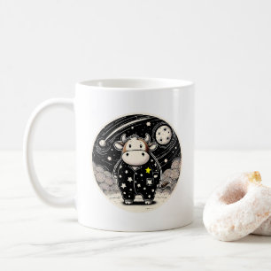 Taza De Café Vaca Chubby en pijamas