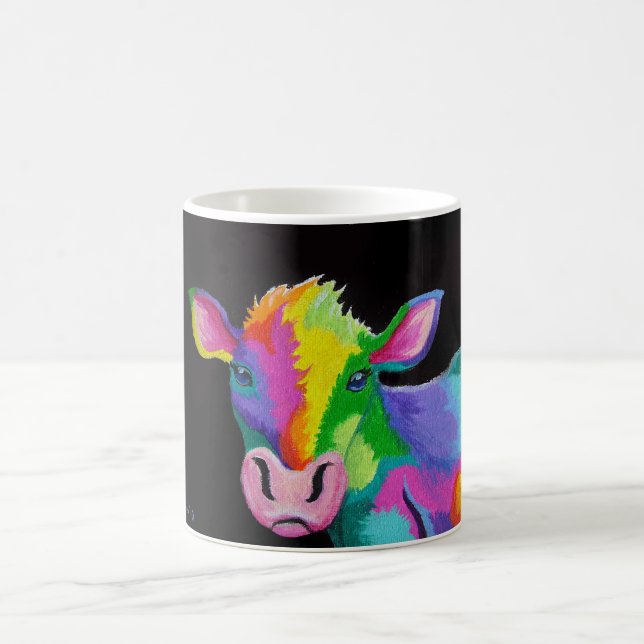 Taza De Café Vaca colorida (Centro)