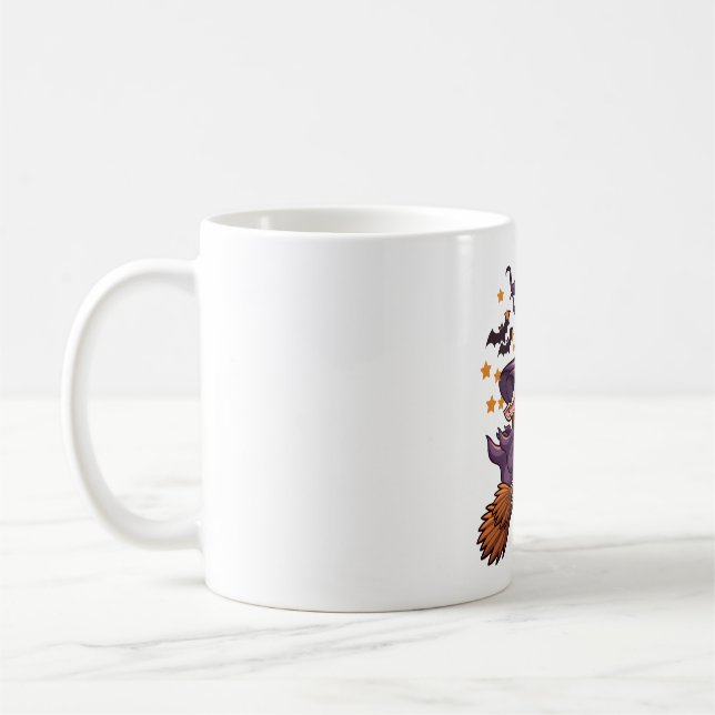 Taza De Café Vaca de bruja en un bastón de labios (Izquierda)