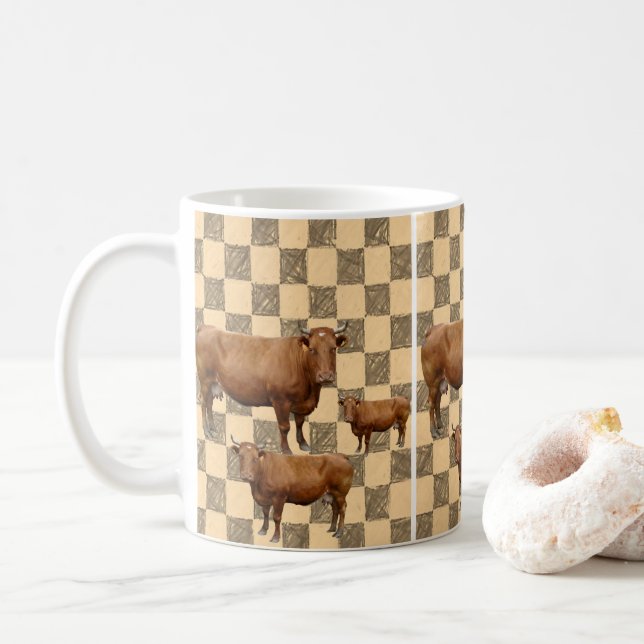 Taza De Café vaca de los ratones (Con donut)
