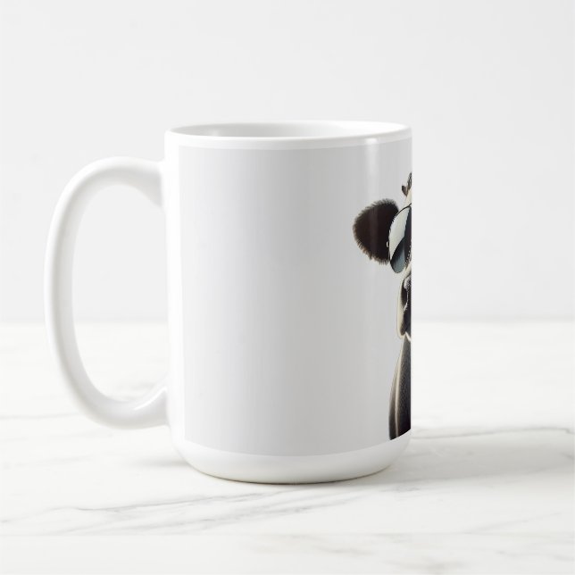 Taza De Café Vaca de moda con gafas de sol (Izquierda)