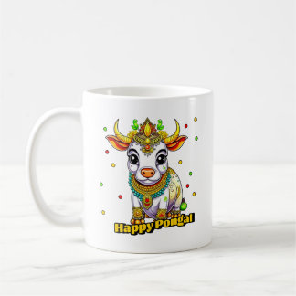 Taza De Café Vaca decorada en Kawaii Pongal
