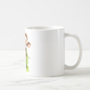 Taza De Café Vaca del jersey en hierba