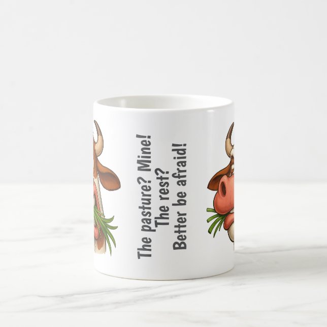 Taza De Café Vaca divertida (Centro)