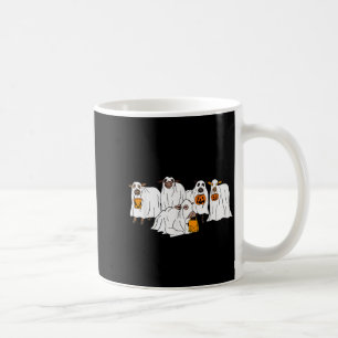 Taza De Café Vaca Divertida Fantasma Halloween Granjero Truco o