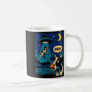 Taza De Café Vaca Divertida Meme Ovni Alien Zoológico Niños Niñ