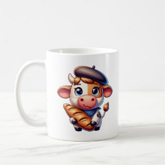 Taza De Café Vaca francesa con baguette