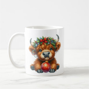 Taza De Café Vaca Highland navidades   Café festivo