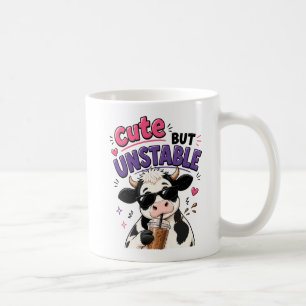 Taza De Café Vaca linda pero inestable con café con hielo