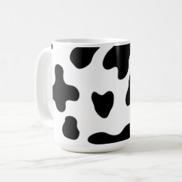 Taza De Café Vaca moderna hermosa de negro y blanco
