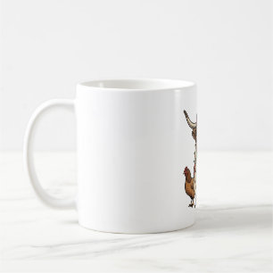 Taza De Café Vaca navideña de las Tierras Altas y pollitos grab