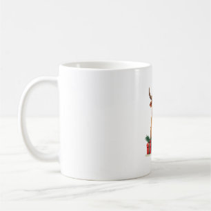 Taza De Café Vaca navideña vintage de las Tierras Altas con reg