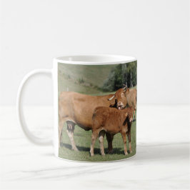 Taza De Café Vaca que lame su becerro