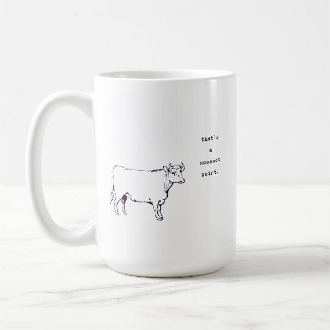 Taza De Café Vaca sarcástica Es un punto discutible para la car (Izquierda)