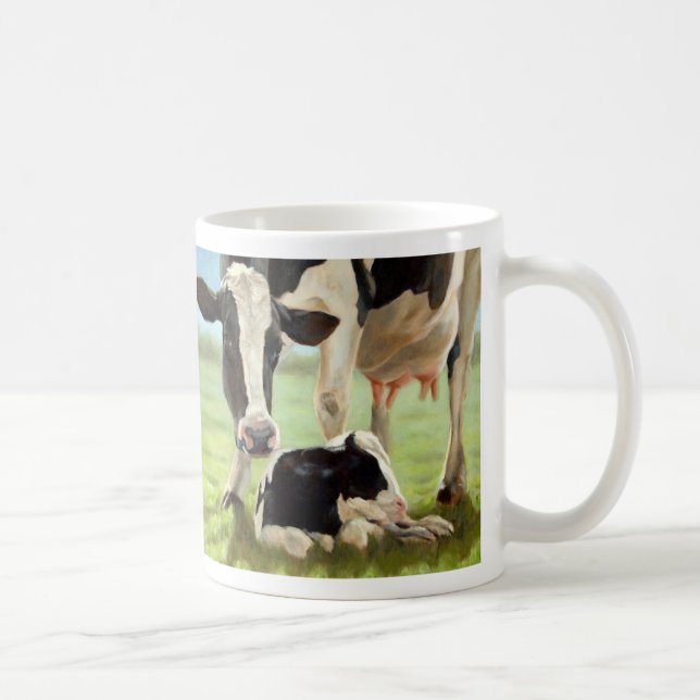 Taza De Café Vaca y becerro del día de madre (Derecha)