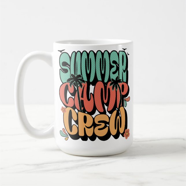 Taza De Café Vacaciones de campamento de verano en la playa (Izquierda)
