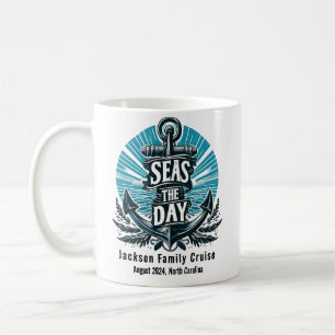 Taza De Café Vacaciones de crucero familiares personalizadas - 