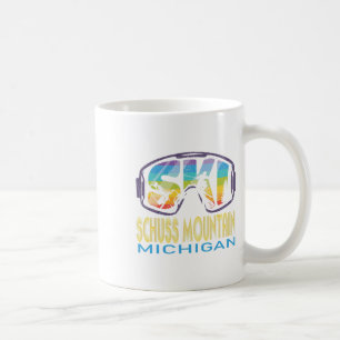 Taza De Café Vacaciones de esquí en Ski Schuss Mountain Michiga
