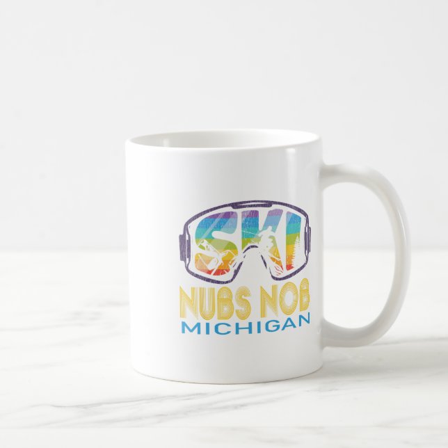 Taza De Café Vacaciones de esquí Nob Michigan (Derecha)