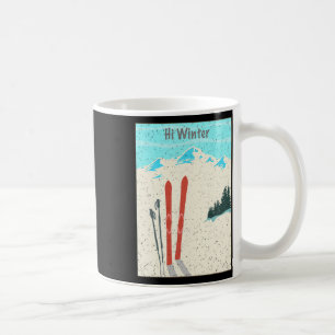 Taza De Café Vacaciones de invierno Navidad Esquí Navidad Esquí
