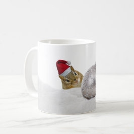 Taza De Café Vacaciones de los Navidades de plata y nieve de Ch