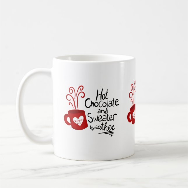 Taza De Café Vacaciones de Navidades de chocolate caliente (Izquierda)