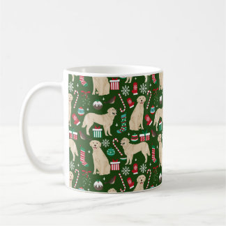 Taza De Café Vacaciones de Navidades de Golden Retriever